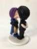 Picture of Teen Titans Wedding Cake Topper, Raven Bride & Ghost Shirt Cosplay Groom Clay Figurine, Custom Commission Topper