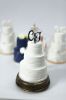 Picture of Three-Tier Simple White Wedding Cake With Topper Ornament, Handmade White Wedding Cake Replica