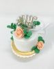 Picture of Custom One-tier wedding cake replica ornament, wedding cake replica figurine